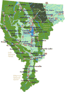 Flathead Valley Montana Area Map by GoNorthwest.com