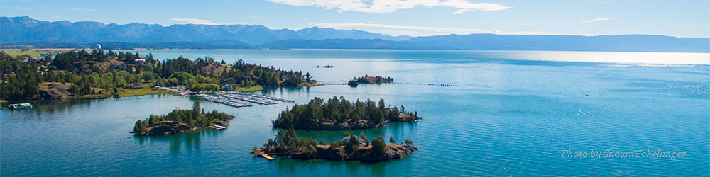 Island in Flathead Lake in Northwest Montana.