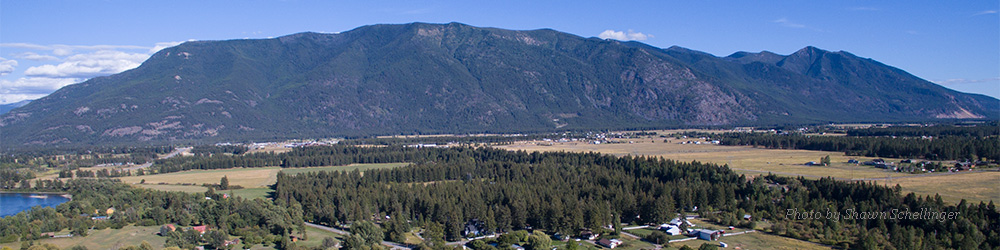 Aerial view of Flathead Valley in Northwest Montana.