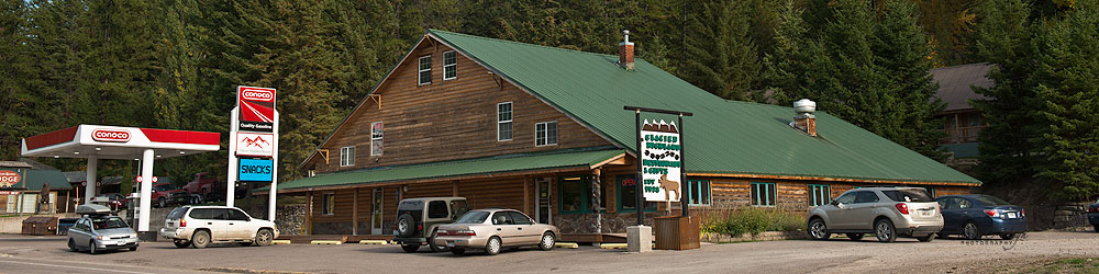 Fill up with gas, grab a bite to eat before your adventure in West Glacier